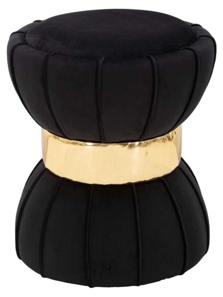 Mauro Ferretti Blumenhocker Ø 40x44 cm schwarz gold Produktbild 