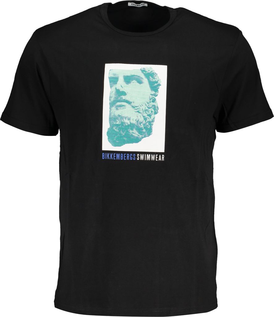 Bikkembergs Schwarz T-Shirt mit Kunstaufdruck : Größe - M Größe: M