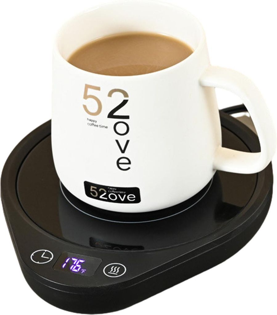Tassenwärmer, verbesserter Kaffeewärmer und Becherwärmer für den Schreibtisch mit 3 Temperatureinstellungen,black