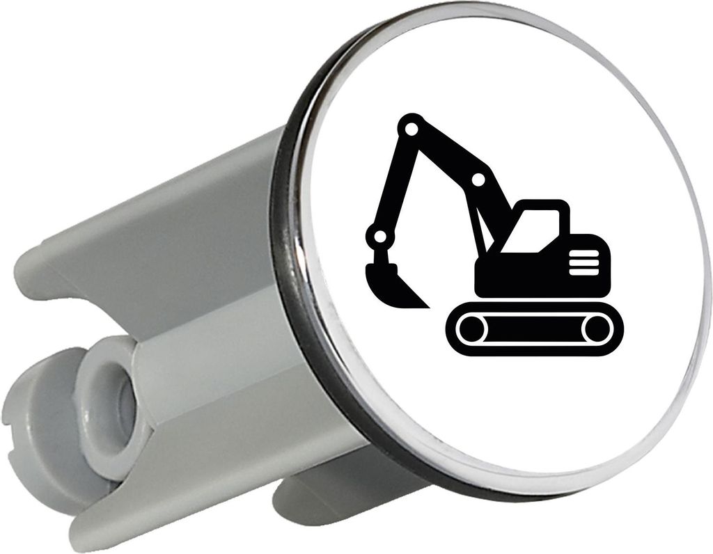 Huuraa Waschbeckenstöpsel Bagger Baumaschine 4cm höhenverstellbar Abflussstopfen Geschenkidee