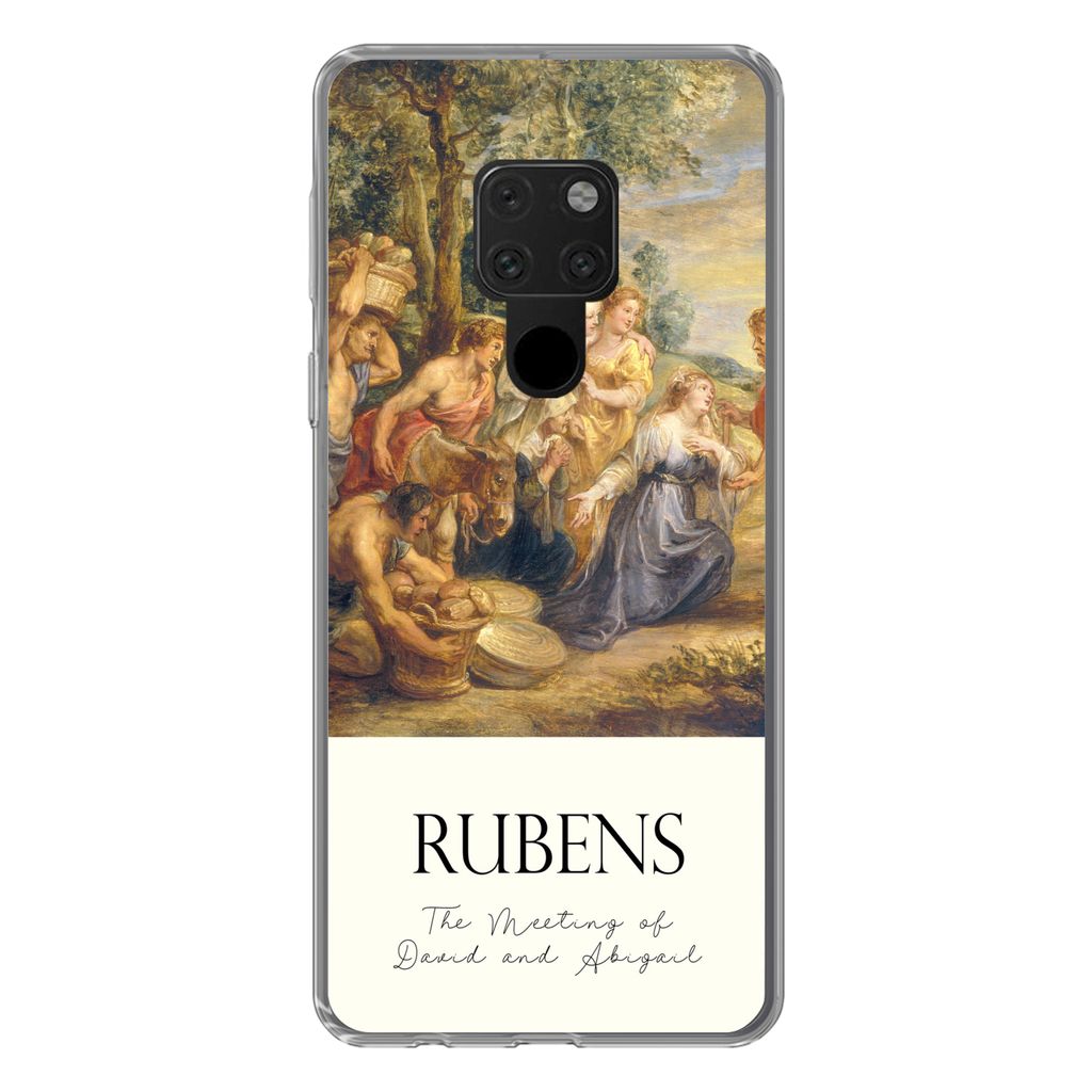 MuchoWow Handyhülle Schutzhülle Hülle für Huawei P40 Lite Rubens - Kunst - Die Begegnung von David und Abigail Silikon Softcase Handy Hülle ...