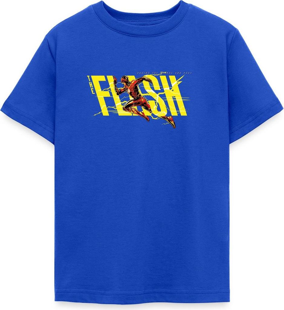 Spreadshirt The Flash Speedster Mit Logo Teenager T-Shirt, 152/164 (12-14 Jahre), Royalblau