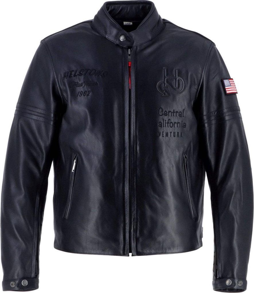 Helstons Nashville Motorrad Lederjacke, schwarz, M