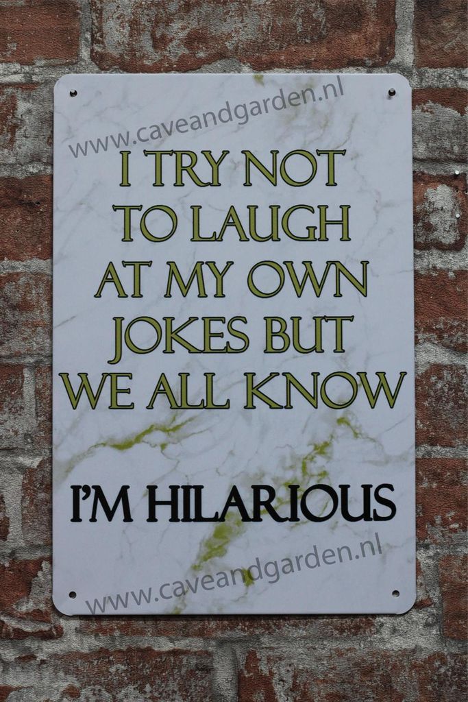 Ich bin urkomisch blechschild - Metallschild - Vintage blechschild - Metall poster - Retro blechschild.