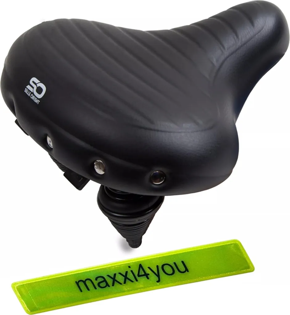 Selle de vélo confortable contre les douleurs Selle Orient Premium Relax Vintage noire