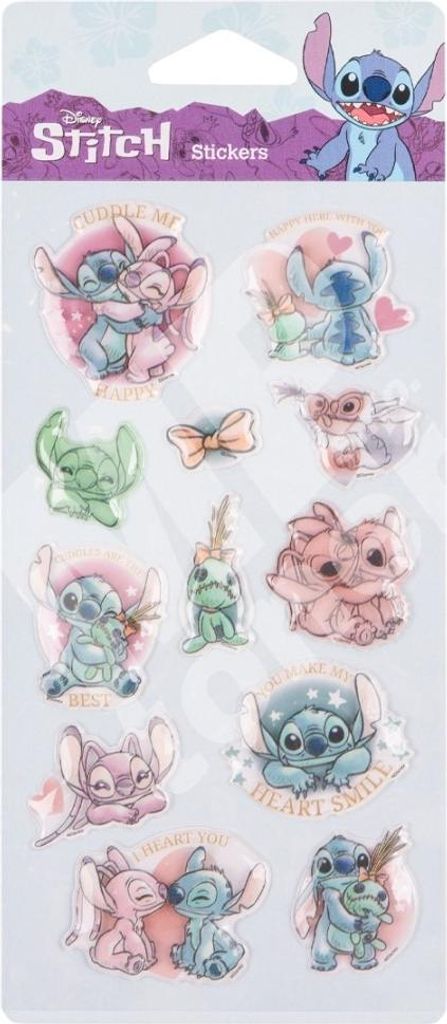 Selbstklebende Sticker konvex puffy pop up Disney Stitch Coolpack