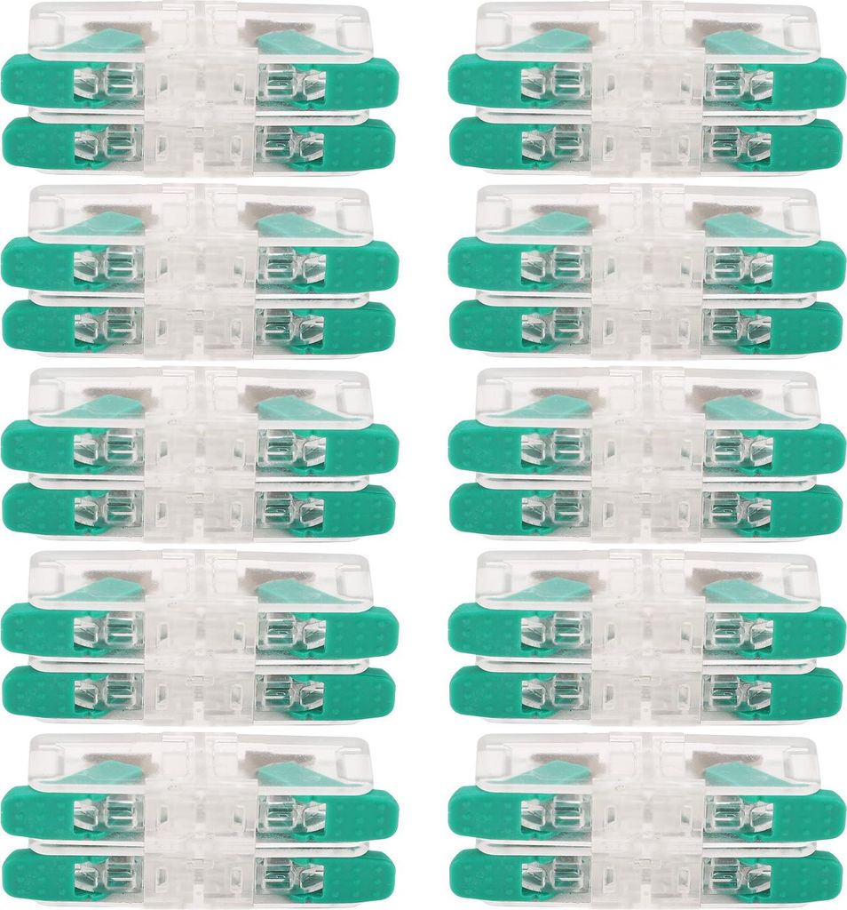 10 Stück 2-in-2-out-Drahtverbinder, 0,5 bis 6 mm² Kupferkontaktleiterverbinder für Haushaltsgeräte, 41 A, 450 V