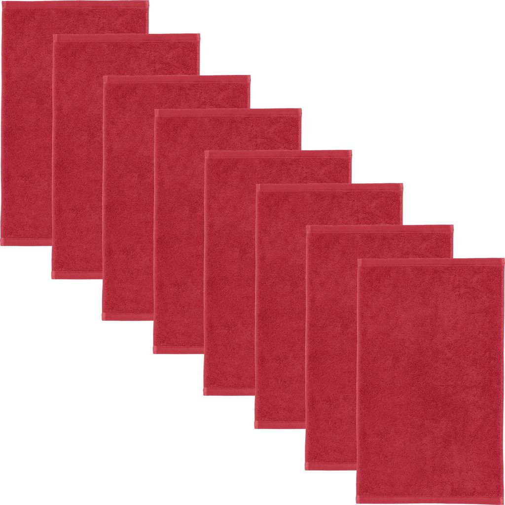 Erwin Müller Gästetuch Heidenheim" 8er-Pack rot 30x50 cm"