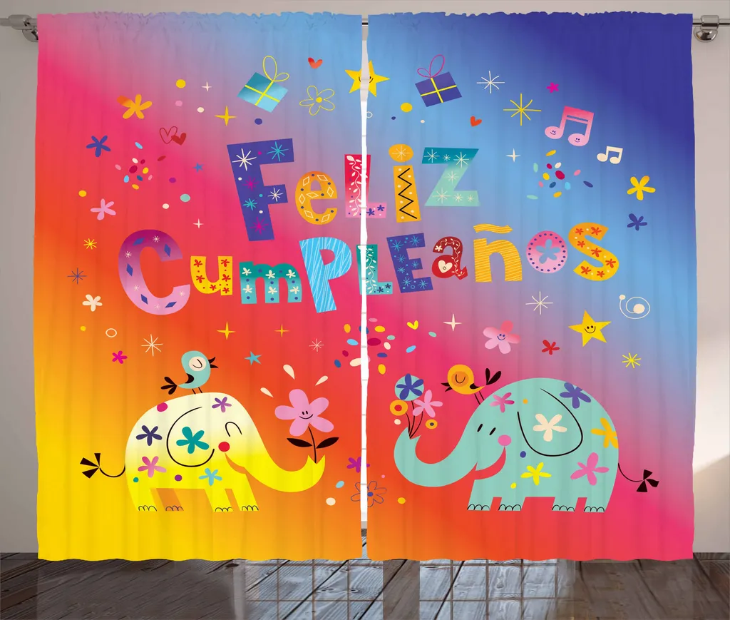 Tenda Rustica Spagnola Feliz Cumpleanos 280x175cm ABAKUHAUS Multicolore