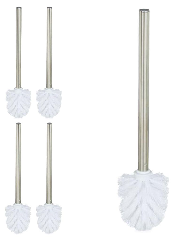 WC-Bürsten-Set, 5er-Pack, 8 cm, abnehmbare Bürstenköpfe