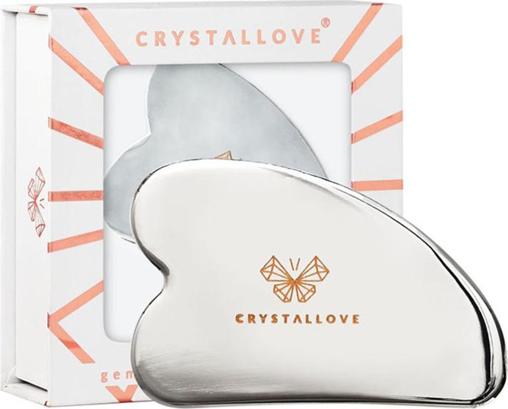 CRYSTALLOVE Cryo Ice Gua Sha - Gua Sha-Gesichtsmassageplatte aus Edelstahl