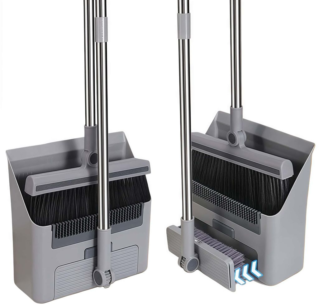 Bedee Besen mit Kehrschaufel Set, Besen mit Langstiel zum Produktbild 