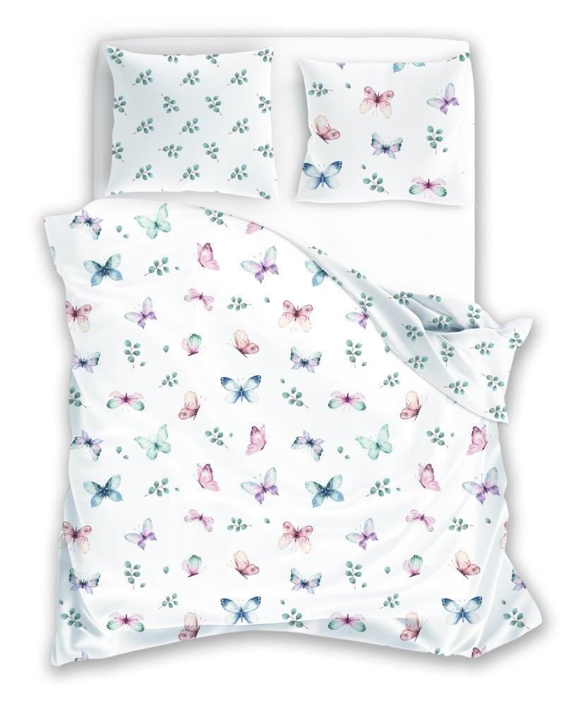 Linge de lit, linge de lit en coton, motif délicat, Cottage Image du produit 