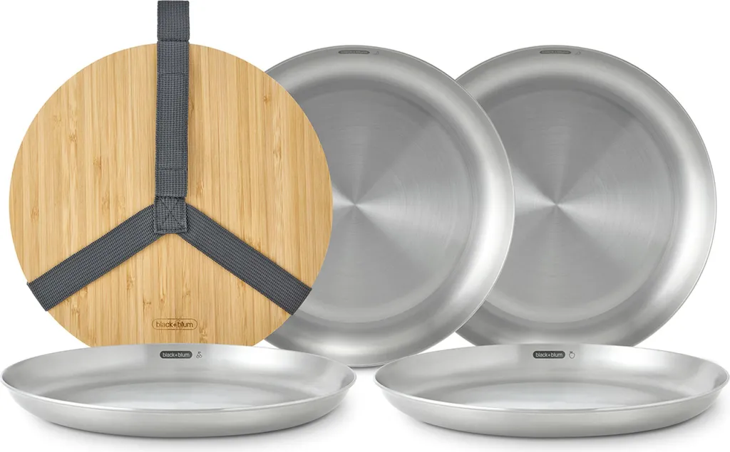 Set 4 assiettes de pique-nique pour repas en extérieur et randonnée
