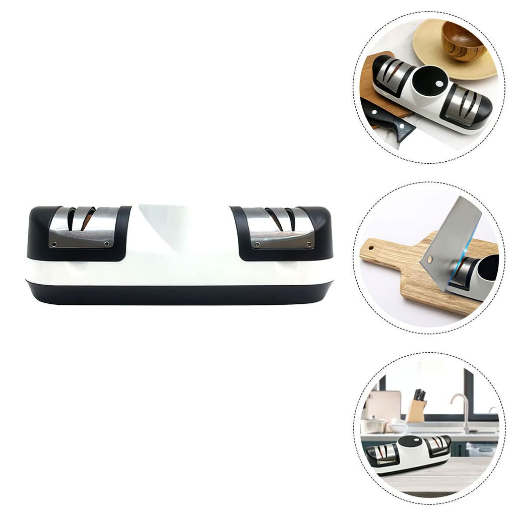 USB elektrischer Messerschärfer, dreifach einstellbar, für schnelle und effiziente Messerpflege, ideal für den Heimgebrauch und die Küche.