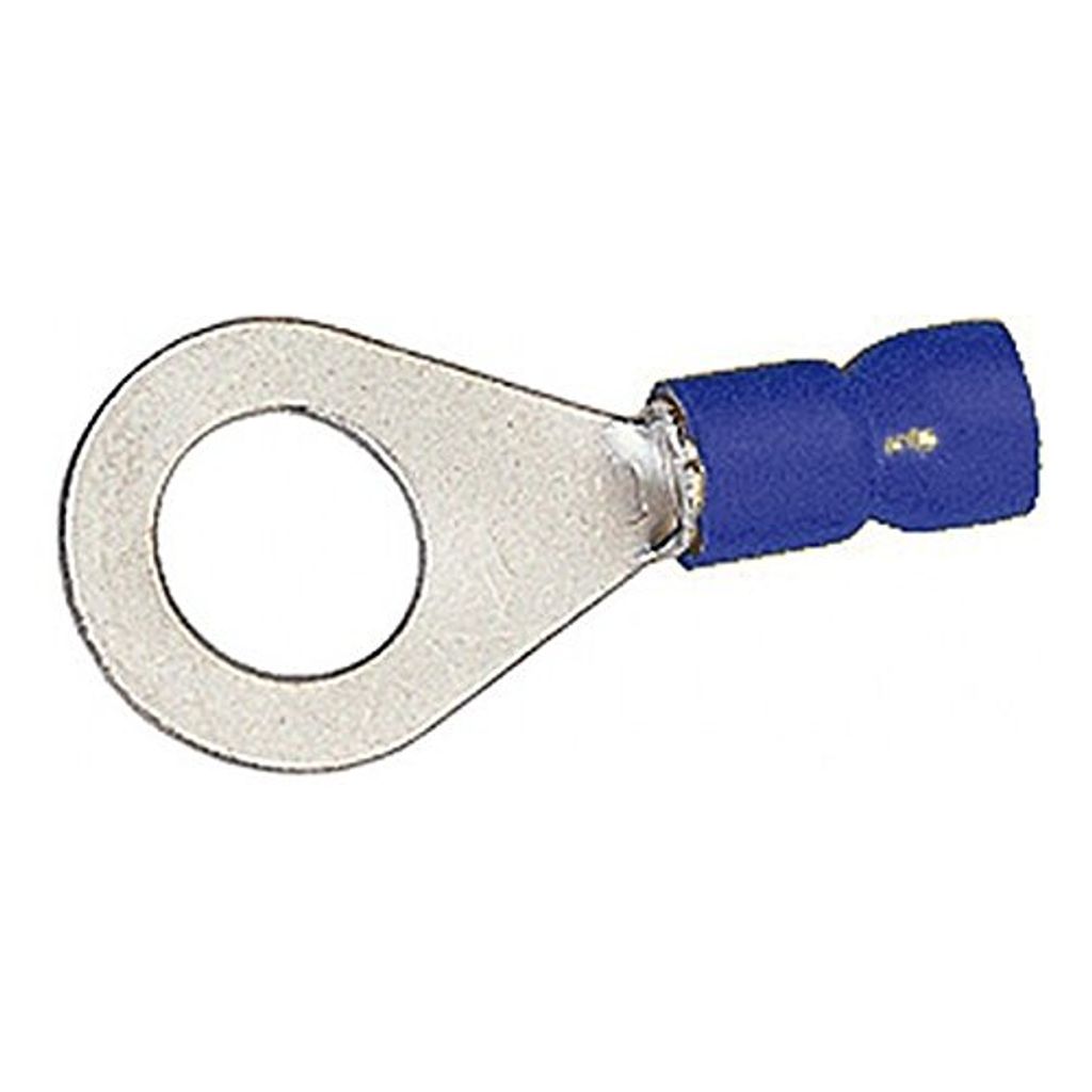 Ringverbinder Isolierte Quetschverbinder Querschnitt: 1,5 - 2,5 mm², Ösenloch: 10,5 mm / M10, blau (HELLA) Abgabe nur in Packung zu 50 Stück, Pr...