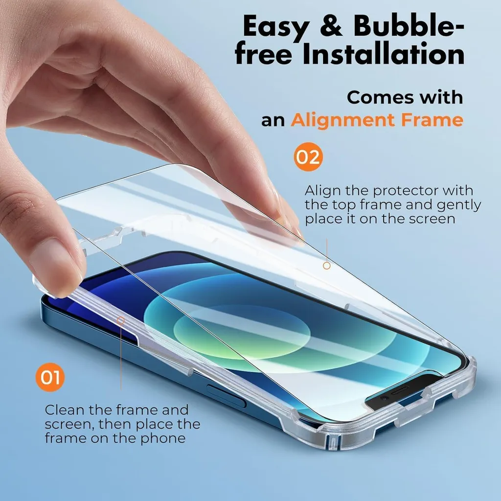 Évitez les bris d'écran : Verre blindé iPhone 12 / 12 Pro 9H [Lot de 3]