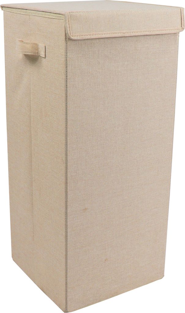 VCM Wäschekorb | Stoff Wäschebox | Wäschetruhe | Maße ca. H. 70 x B. 30 x T. 30 cm | Stoffbox mit Deckel - Dreso L