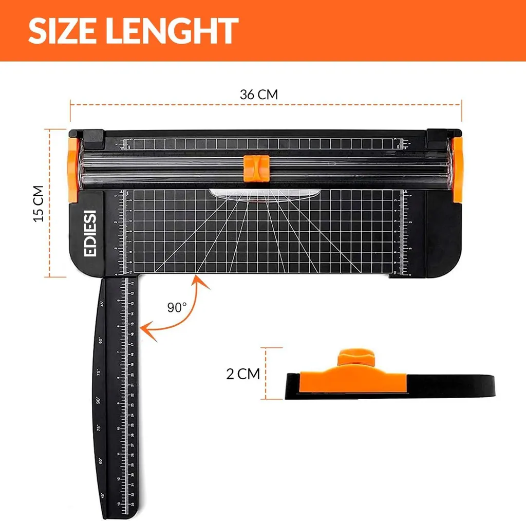 Coupe-papier de précision pour scrapbooking et travaux de bureau noirs