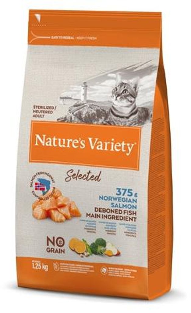 Natures Variety Selected Sterilized Norwegian Salmon - Droogvoer voor Katten