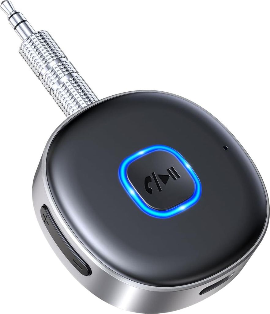 Bluetooth 5.3 Autoempf?nger, AUX 3,5-mm-Klinkenadapter, Freisprecheinrichtung und Dual-Verbindung, 16 Stunden Akkulaufzeit, Bluetooth-Empf?nger fš...