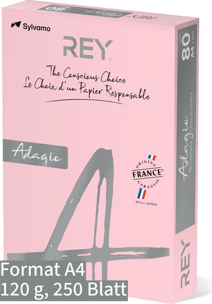 Kopier-Offset A4 KP4120 REYAdagio 120g rosa Pckg. a 250 Blatt