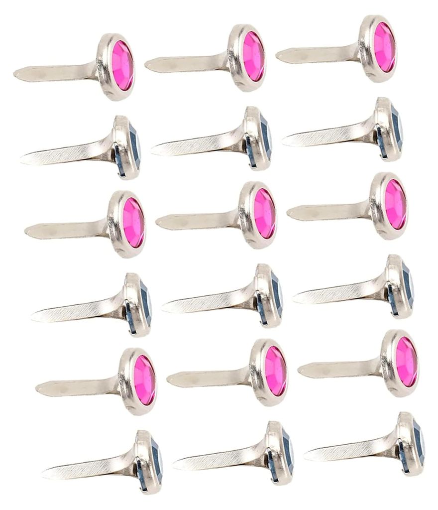 100 Stück Mini Brads Metall Rundkopfklammern für Scrapbooking und Bastelprojekte in zufälligen Farben