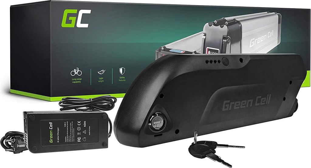 Green Cell E-Bike Akku 36V 13Ah Fahrradakku Li-Ion Rahmenakku Pedelec Down Tube Batterie mit Ladegerät
