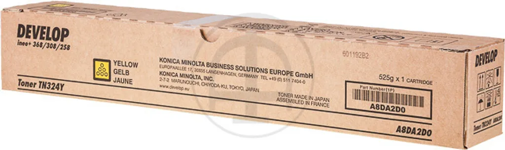 Toner Jaune TN-324 Develop pour Ineo Plus 258 308 368 - A8DA2D0 Original