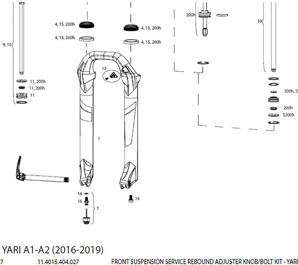 RockShox Zugstufenverstellknopf Yari Produktbild 