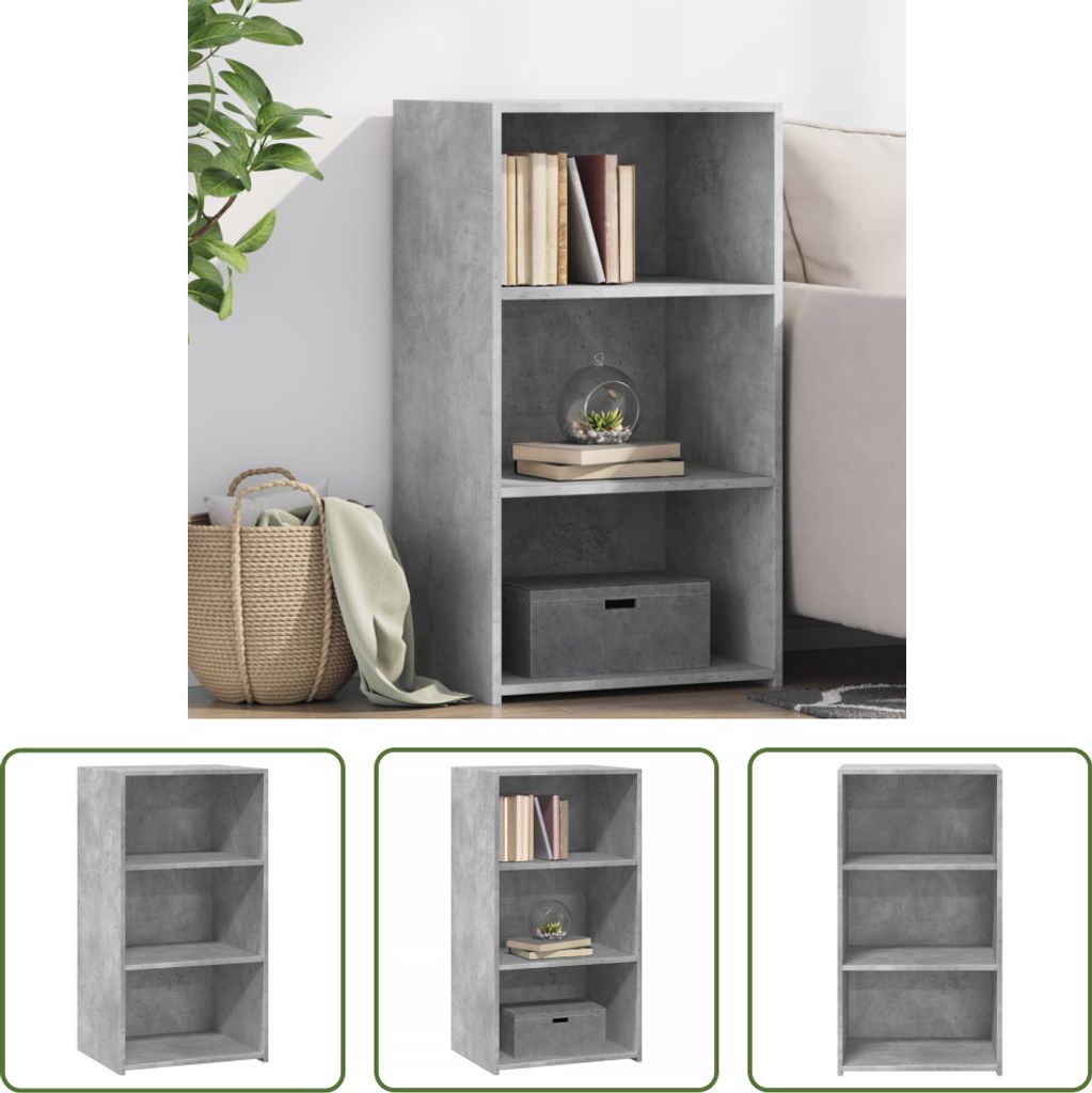 The Living Store Sideboard Betongrau 50x41x93 cm Holzwerkstoff