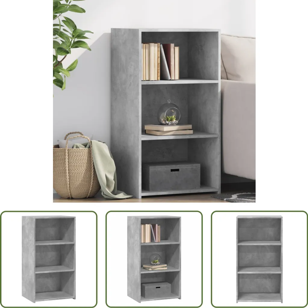 The Living Store credenza cemento grigio 50x41x93 cm materiale a base di legno