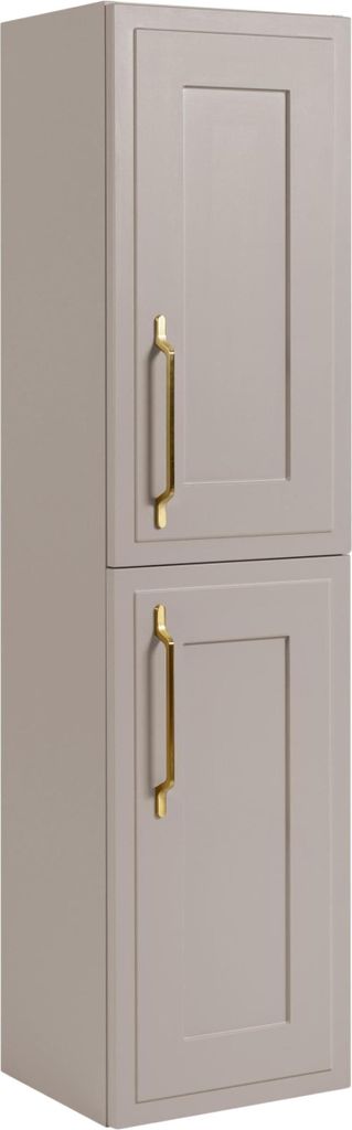 RODAN | Hochschrank - 136 cm - Kaschmir Matt - Elegantes Design - Hochwertige Materialien - Schrank im Badezimmer - CLASSIC