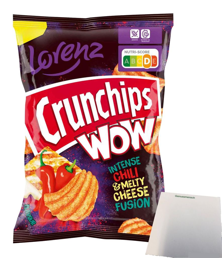 Lorenz Crunchips Wow Chili & Cheese (110g Beutel) + usy Produktbild 