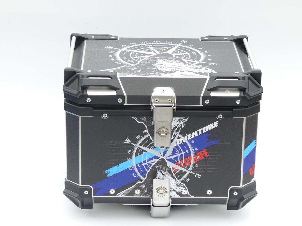 ALUMINIUM-ZENTRALKOFFER 55L Bord, Innenfutter, 2x Schlüssel UV-Beschichtung