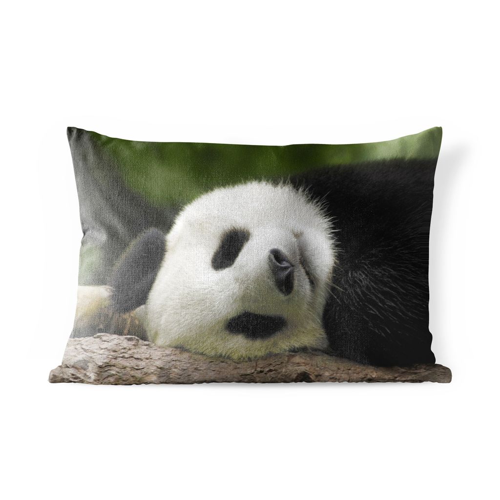 MuchoWow Outdoor Kissen - Panda - Bären - China - 50x30 cm - Wetterfest - Lounge Kissen - Sofa kissen - Wohnzimmer Dekoration