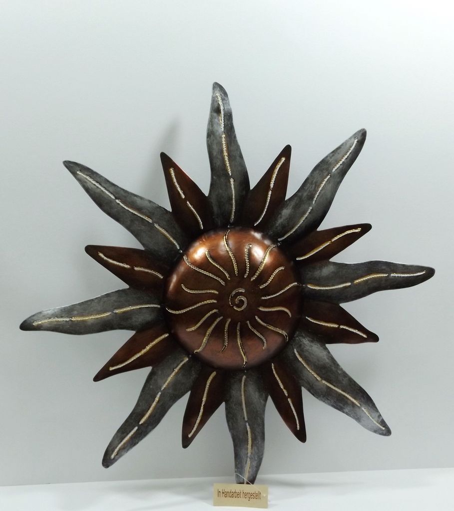 Sonne Metall Wanddeko mit Teelichthalter Wandbild Garten Produktbild 