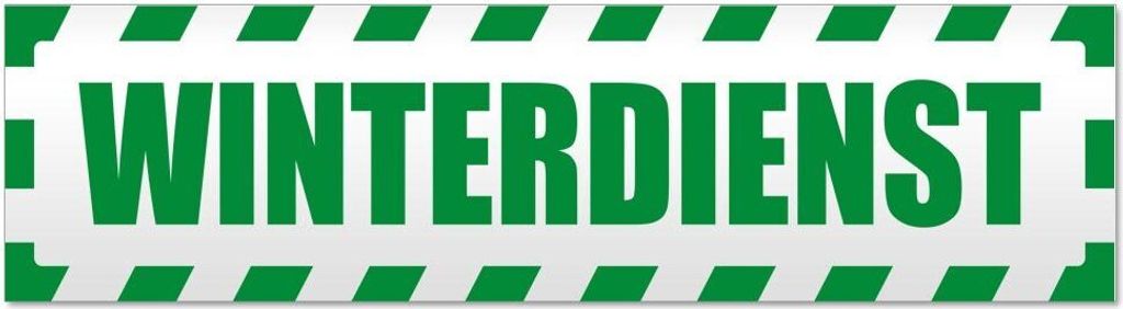 Kiwistar Winderdienst gestreift Magnetschild Schild magnetisch - 30cm Grün - Magnetfolie für Auto PKW Kfz