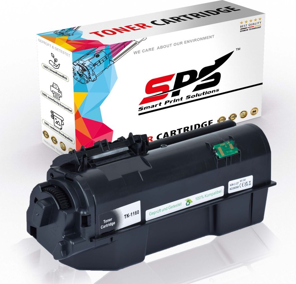 Kompatibel für Kyocera Ecosys P2040DN (8B62RXN0) Drucker Kyocera 1T02RY0NL0 / TK-1160 Toner Schwarz