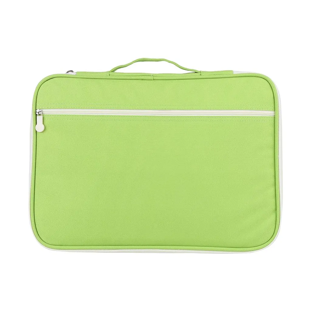 Porte-documents A4 zippé vert clair pour ordinateur et dossiers - 6