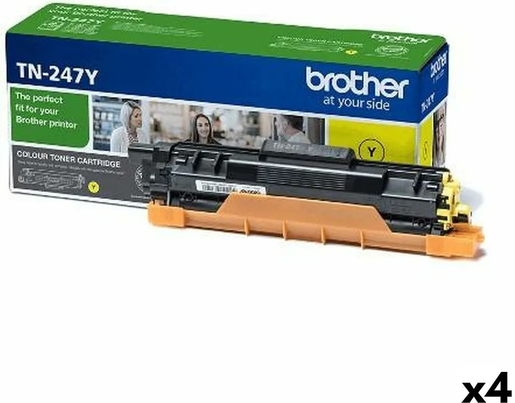 Brother Toner Giallo Originale TN247Y per Serie MFC e HL - Kit 4 Unità