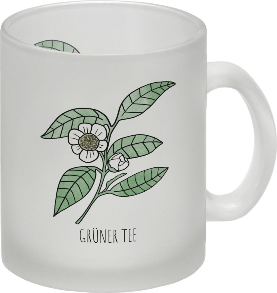 Grüner Tee Teetasse mit Teestrauch für Teetrinker