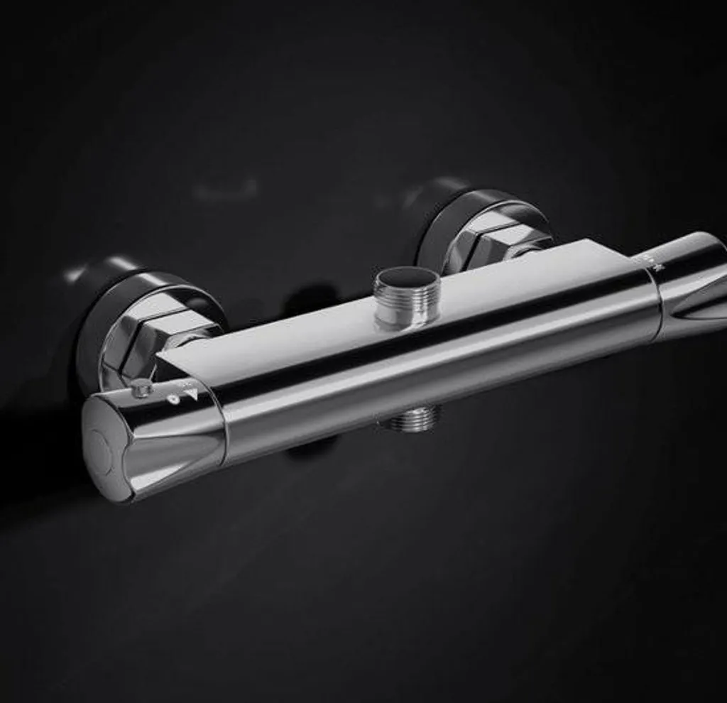 Mitigeur thermostatique de douche mural chromé 264 mm - Entrée 3/4"