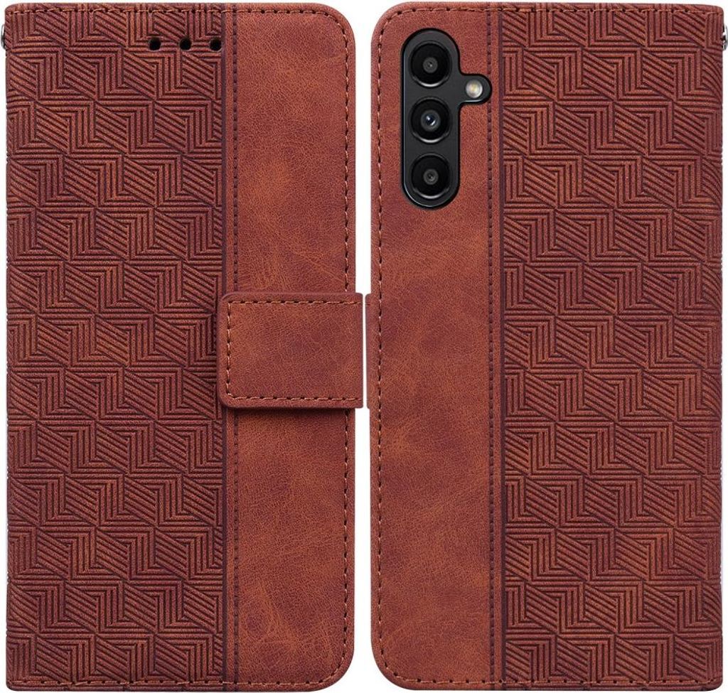 Samsung Galaxy A25 Hülle - Coverup Geometric Klapphülle - Braun