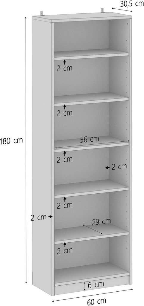 Regal Bücherregal Wandregal Standregal Holzregal Massivholz Produktbild 4
