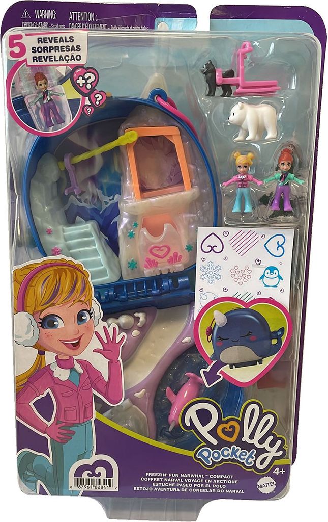 Polly Pocket Freezin' Fun Narwhal Compact, Zvíře, 4 Obrázek produktu 