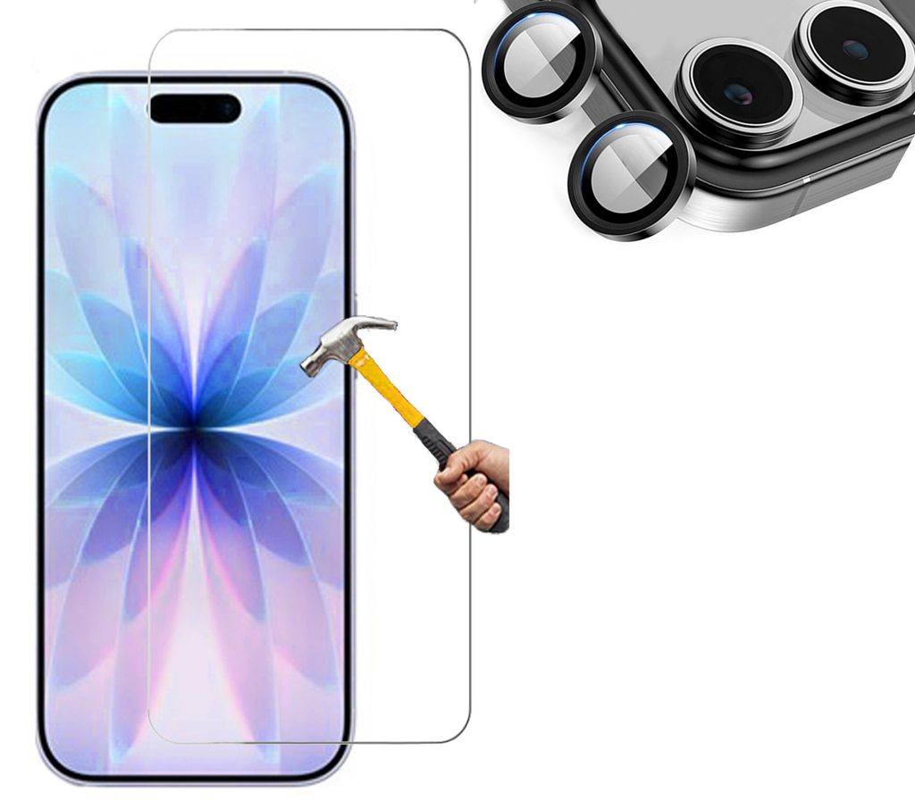 ino 2in1 Schutzglas + Kameraschutz Linse für iPhone 17 Panzerglas Camera Lens Schutzfolie Panzerfolie Displayschutzglas Schutz Glasfolie Displayglas