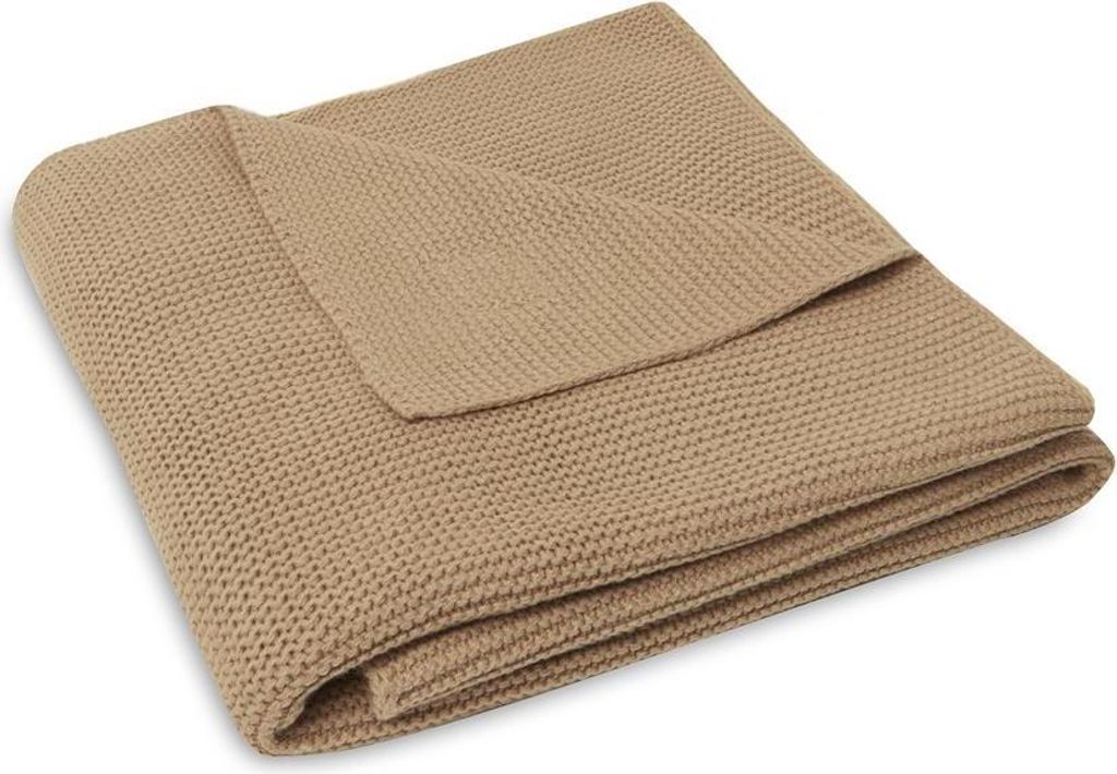 Decke Wiege 75x100cm Basic Knit - Biscuit