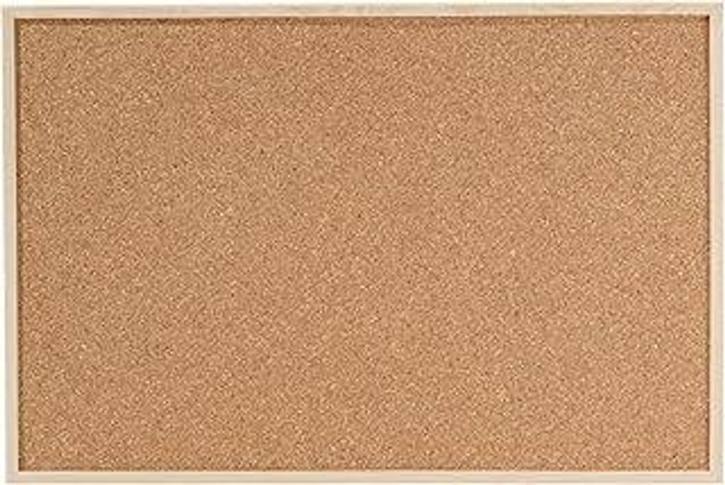 Dahle Pinnwand aus Kork (Holzrahmen, Korkplatte 7 mm stark, inkl. 6 Pinnadeln) 40 x 60 cm