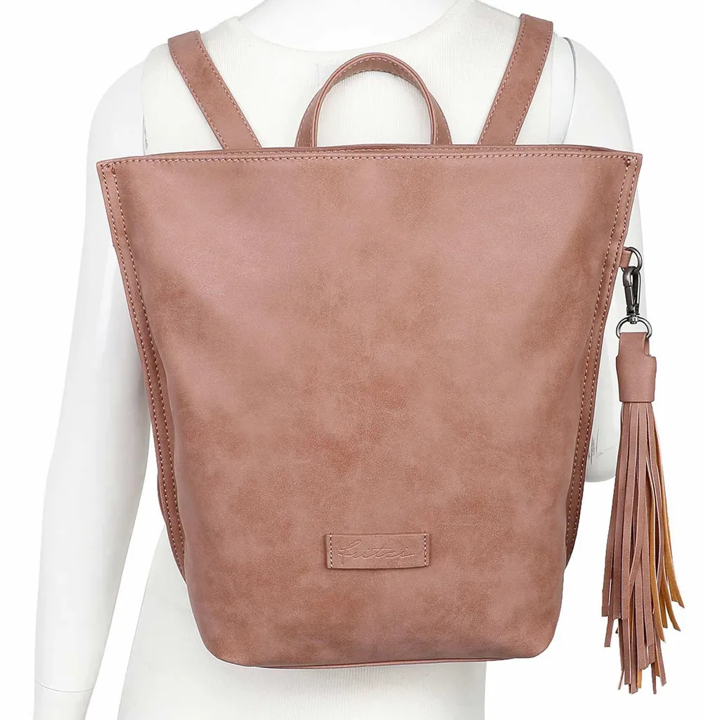 Fritzi33 Backpack Vintage Brun - Sac à Dos Souple au Design Rétro Chic